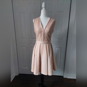 Lace cross back Dynamite rose petal dress